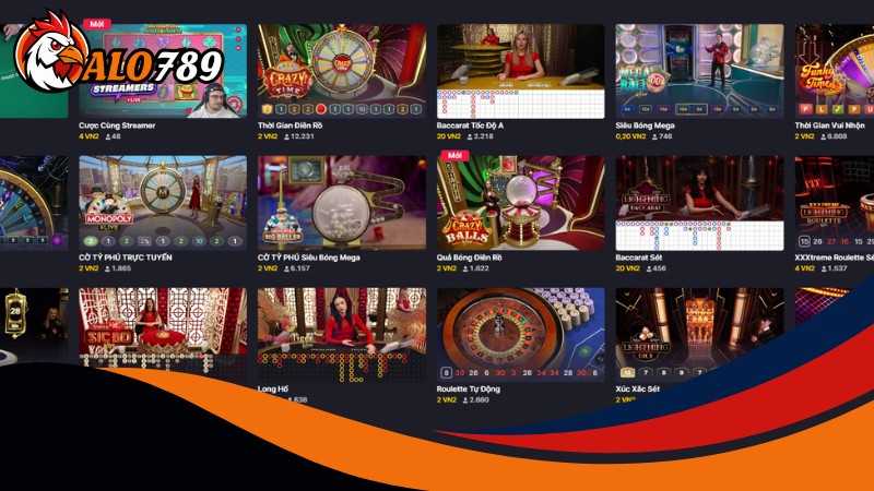 Một số tựa game phổ biến tại Live casino Alo789 nên thử sức